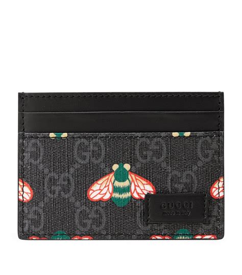 gucci gg supreme bee card case|Gucci money clip wallet.